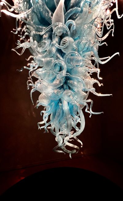 Vibrant glass art piece